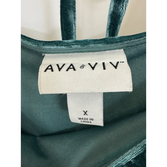 Green Crushed Velvet Square Neck Maxi Dress‎ Size 14W Plus Size X Balloon Sleeve - Picture 6 of 8